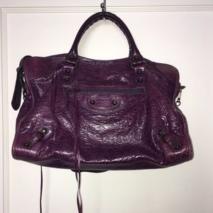 SOLD!! Balenciaga City Bag Violet Purple Classic